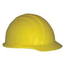 Hard Hat, 6 Point Ratchet Suspension, YelloW - Latex, Supported